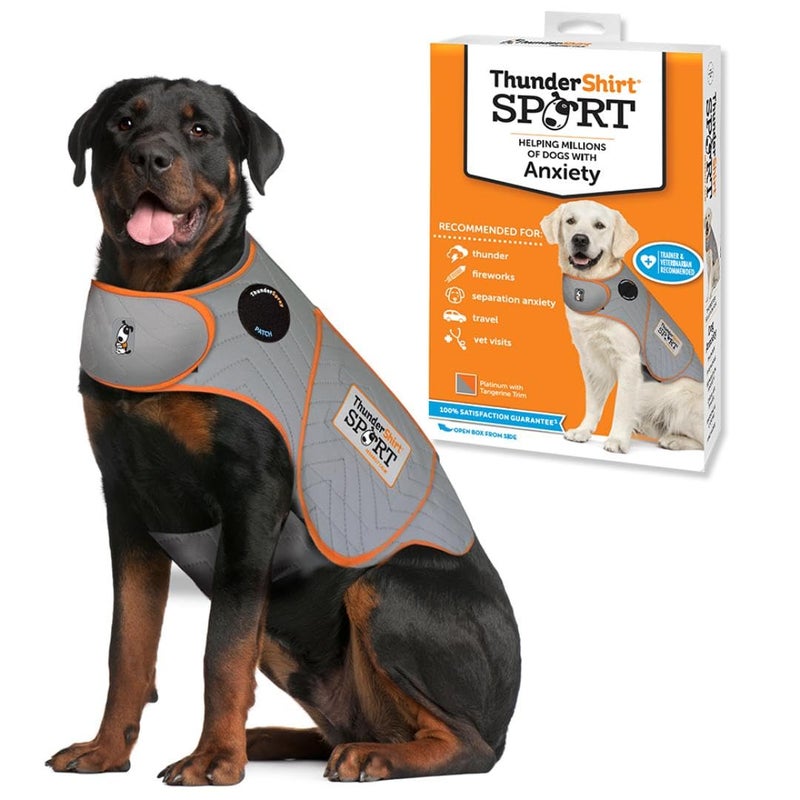 ThunderShirt for Dogs, XX Large, Platinum Sport - Dog Anxiety Relief Calming Vest - Image 1